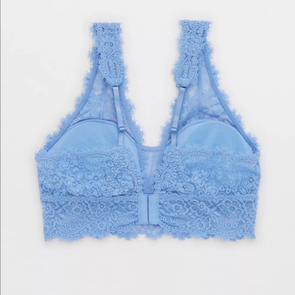 Aerie Eyelash Lace Padded Plunge Bralette– Size XL - Picture 5 of 8